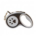 Retractable Dog Leash 3m - Paw Print Design - Automatic - For Small Dogs
