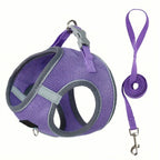 Reflective Dog Harness and Leash Set - Breathable Mesh - Adjustable