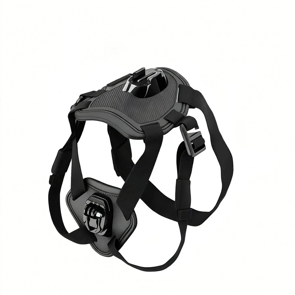 Dog Camera Mount Harness - Adjustable - Dual POV - For Small Large Dogs