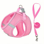 Reflective Dog Harness and Leash Set - Breathable Mesh - Adjustable