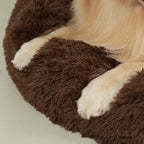 Coffee Bear Paw Pet Bed - Calming Donut - Dog & Cat Cuddler