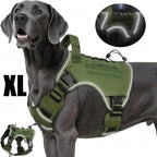 Tactical Dog Harness Vest - Reflective - Adjustable for Large Dogs