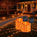 Halloween Solar String Lights 2-Pack - 144FT 380 LED - 8 Modes - Orange