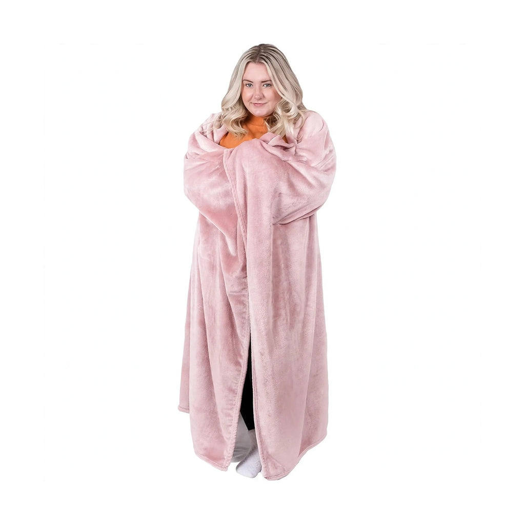 Wearable Blanket with Sleeves - Oversized Plus Size Fleece - One Size