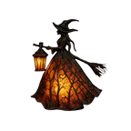 Halloween Witch Table Lamp Spooky Desk Decor Light